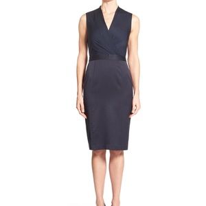 Host Pick   Mixed Media Surplice Sheath Dress